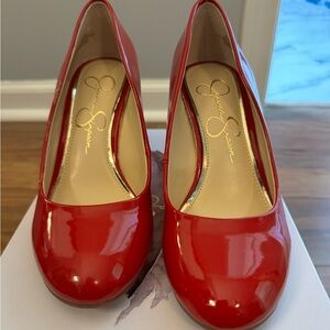 Jessica Simpson Red Wedges